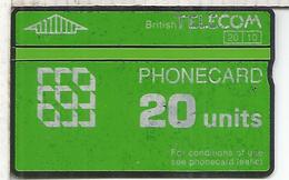 REINO UNIDO BRITISH TELECOM PHONECARD 20 - Otros & Sin Clasificación