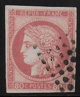 COLONIES GENERALES  - YVERT N° 21 ROSE VIF OBLITERE - COTE = 185 EUR - Ceres