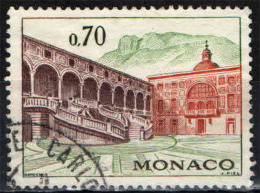 MONACO - 1969 - CORTILE DEL PALAZZO DELL PRINCIPE - 70 C. - USATO - Gebruikt