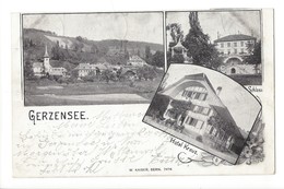 20042 - Gerzensee Hotel Kreuz Multivues  Circulée En 1899 (attention Carte Coupée) - Gerzensee