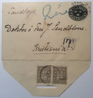 Norway 1908 POSTAGE DUE „PORTOMÆRKE“ On Sweden Postal Stationery (Ganzsache Cover Lettre Brief - Lettres & Documents