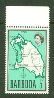 Barbuda: 1968/70   QE II - Map Of Barbuda    SG17    5c     MNH - Barbuda (...-1981)