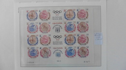 Monaco :Feuille De 4 Blocs Neufs Olympiade  Munich 1972 N° 890/893 - Collections, Lots & Séries