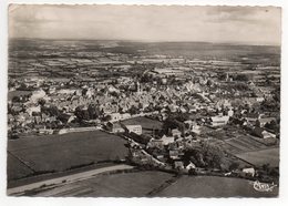 SAULIEU --1954 -- Vue Aérienne ---cachet  --timbre - Saulieu