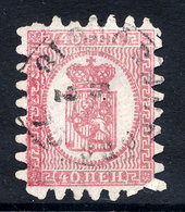 FINLAND 1866 40 P.rose/lilac-blue On Wove Paper With Roulette II, Used.  SG 40, Michel 9 Bx - Usados