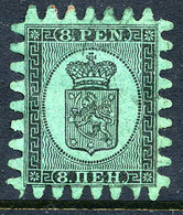 FINLAND 1866 8 P. Black/green Roulette III, Used. SG 46, Michel 6 Cx - Gebraucht