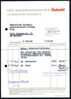 B4870 - Waldenburg - LPG Bauorganisation Eintracht - Rechnung - Beton Sand - 1950 - ...