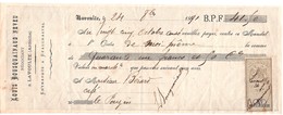 Mandat Lettre De Change Bousquainaud Neveu Négociant à La Voulte En Ardèche 1891 - 1800 – 1899