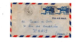 MK788 - AEF GABON , Lettera (piegata)  Per La Francia - Brieven En Documenten