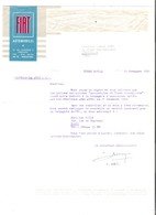 Lettre En Tête FIAT Automobiles France Pour 1959 - Automobil