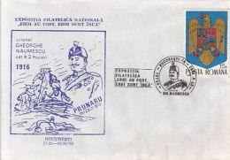 71908- NATIONAL HEROES, COLONEL GHEORGHE NAUMESCU, OFFICER, SPECIAL COVER, 1993, ROMANIA - Briefe U. Dokumente