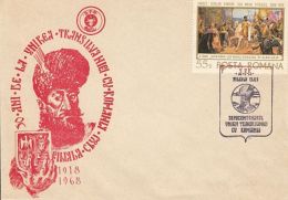 71919- MICHAEL THE BRAVE, PRINCE OF ROMANIA, SPECIAL COVER, 1968, ROMANIA - Briefe U. Dokumente