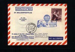 Austria / Oesterreich  1962 Interesting Ballonpost - Par Ballon