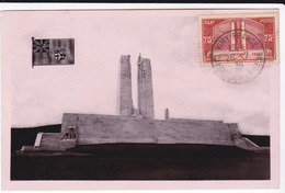 Carte-Maximum FRANCE N° Yvert 316 (VIMY) Obl Sp Canadian Memorial 1er Jour (Ed Stubbs)  RRRRR - 1930-1939