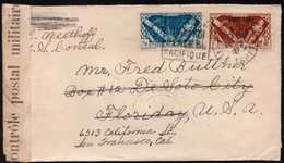 French Oceania Tahiti To USA Resent Censored Cover 1941 - Lettres & Documents