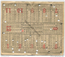 Strassenbahn Braunschweig - Sammelkarte Für Stadtlinien Mit Umsteigeberechtigung - Fahrkarte 1,50RM - Europa