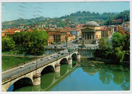 TORINO    GRAN  MADRE  E  PONTE  VITTORIO  EMANUELE I°           (VIAGGIATA) - Ponts