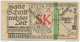 Deutschland - Zwickau - Energie- Und Verkehrs-Aktiengesellscha Ft Westsachsen - Abteilung Strassenbahn Und Kraftwagen-Be - Europa