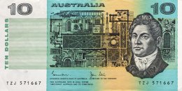 Australia 10 Dollars, P-45d (1983) XF/VF - 1974-94 Australia Reserve Bank (papier)