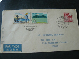 1958 OLD VERY BEAUTIFUL LETTER FROM JAPAN TO ITALY / /  BELLA LETTERA VIAGGIATA DAL GIAPPONE PER L'ITALIA - Lettres & Documents