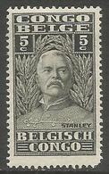 Belgian Congo - 1928 Henry Morton Stanley 5c MH *    SG 145  Sc 115 - Unused Stamps