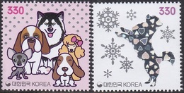 South Korea KPCN103-4 New Year's Greetings, Dog, Hologram, Chien, Hologramme, Bonne Année - Hologrammes