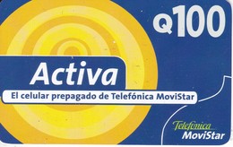 TARJETA DE GUATEMALA DE TELEFONICA MOVISTAR  DE 100 QUETZALES - Guatemala