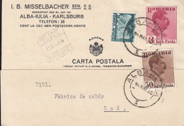 KING CHARLES II, AVIATION, STAMPS ON COMPANY HEADER POSTCARD, 1938, ROMANIA - Briefe U. Dokumente