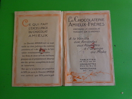 Petit Depliant -votre Caractere Devoile-la Chocolaterie Amieux Freres Nantes Paris - Chocolate