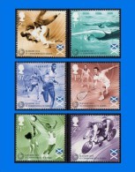 GB 2014-0035, Glasgow XX Commonwealth Games, MNH Set (6V) - Unused Stamps