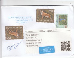 Ungheria 2018 -Lettera X L'Italia Affrancata Con 3 Stamps - Covers & Documents