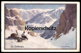 ALTE POSTKARTE FRANZ XAVER JUNG-ILSENHEIM EIN CHRISTMORGEN 1939 Ski Winter Hiver Schnee Snow Wia Leipzig Cpa Postcard AK - Jung