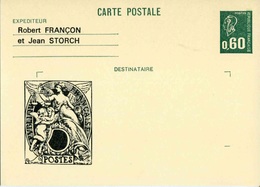 Entier Postal De 1975 Sur CP Avec Timbre "0,60 Marianne De Béquet" Et Repiquage Privé - Overprinter Postcards (before 1995)