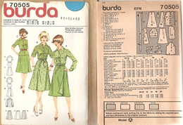 00 Patron BURDA Chemisier Et Jupe Portefeuille - Vintage - Autres & Non Classés