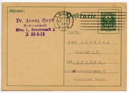 Austria 1934 12g. Eagle Postal Card Wien Machine Cancel - Briefkaarten