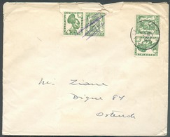 PU85/86 - 35c. Petit SCEAU De L'ETAT (LOTERIE COLONIALE) Obl. C. LIEGE 1 Sur Lettre Du 1-IV-1937 Vers Ostende- 12862 - Autres & Non Classés