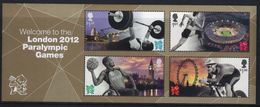 GROSSBRITANNIEN GRANDE BRETAGNE GB 2012 M/S PARALYMPIC GAMES MNH SG MS3371 YT BF96-3716-19 SC SH3076 MI B77-3290-93 - Unused Stamps