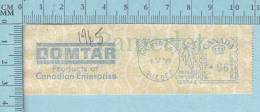 EMA Vignette D'Affranchissement -  DOMTAR Products Of Canadian Entreprise 1965  6¢ - Canada Postage Paper - Vignettes D'affranchissement (ATM) - Stic'n'Tic