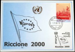UNO GENF 2000 Mi-Nr. 313 Blaue Karte - Blue Card - Cartas & Documentos