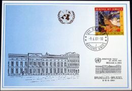 UNO GENF 2001 Mi-Nr. 321 Blaue Karte - Blue Card - Brieven En Documenten