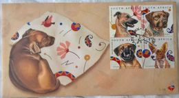 South Africa RSA 2003 FDC Tail Wagging Four Legged Friends 1/8/2003 Domestic Animals Mammals Fauna Pets Dogs Dog Stamps - Briefe U. Dokumente