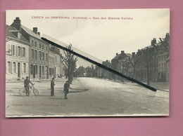 CPA - Crécy En Ponthieu  -(Somme) - Rue Des Blancs Collets - Crecy En Ponthieu