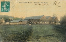 BEAUMONT-LE-ROGER USINE DES PLANCHETTES CARTE TOILEE 27 - Beaumont-le-Roger