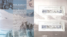 Denmark Greenland 2003 Folder Danish Greenalnd Expedition 1902-1904, Mi Bloc 20 Denmark And Mi Bloc 25 Greenland, MNH - Briefe U. Dokumente