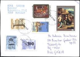 Mailed Cover (letter) With Stamps Art, Painting, Architecture From Hungary  To Bulgaria - Covers & Documents