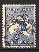 Australia 1915-28 2½d Deep Blue 'Roo Official, Wmk. 6, Punctured OS, Used (SG O44) - Service