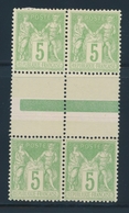 (*) N°106a - 2 Paire Verticales  - TB - 1876-1878 Sage (Type I)