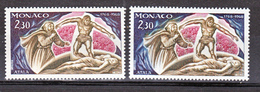 Monaco  763 Variété Bleu  Et Violacé ATALA  Neuf ** TB  MNH Con Charnela - Abarten