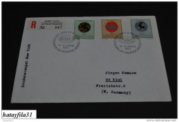 Liectenstein  Einschreiben   Brief   1970  Mi. 514 - 516   /    Sonderstempel   INTERPEX  1971   ( T - 97 ) - Storia Postale