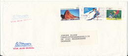 Australia Cover Sent Air Mail To Denmark 1989 With AAT And Australian Stamps - Storia Postale